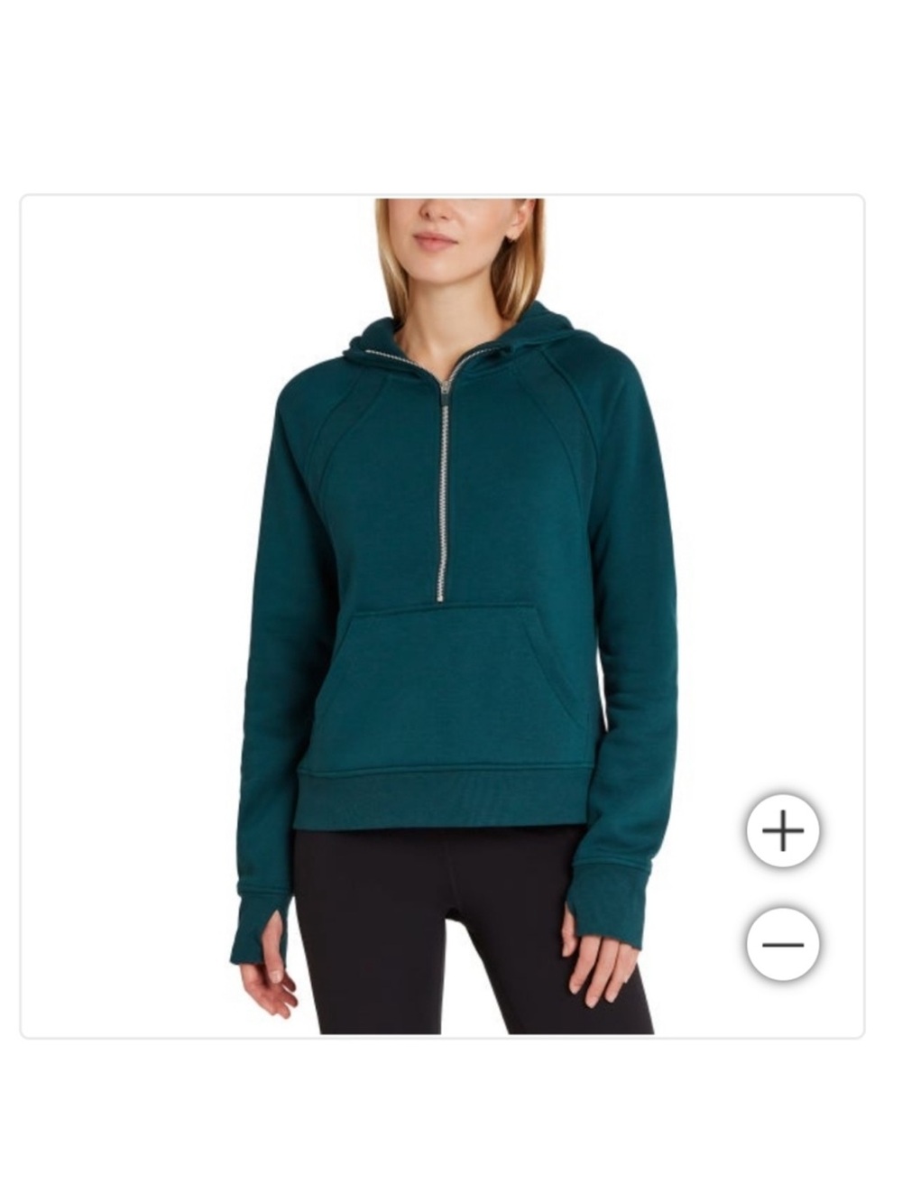 Women’s Danskin- hooded Scuba, size M, teal